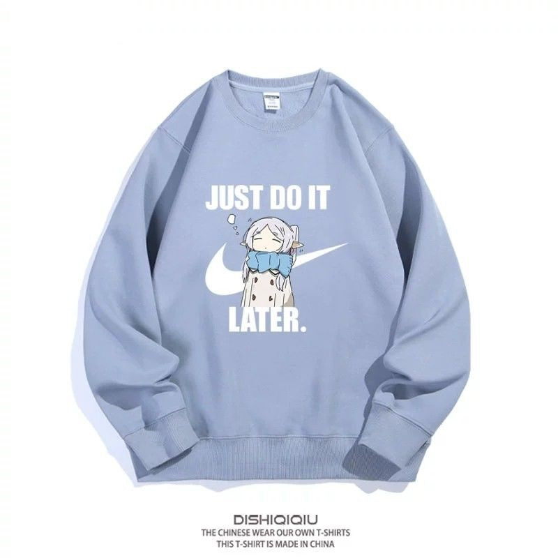 【裹起毛あり】質感のいい 葬送のフリーレン キャラクター ラウンドネックスウェット-A2005