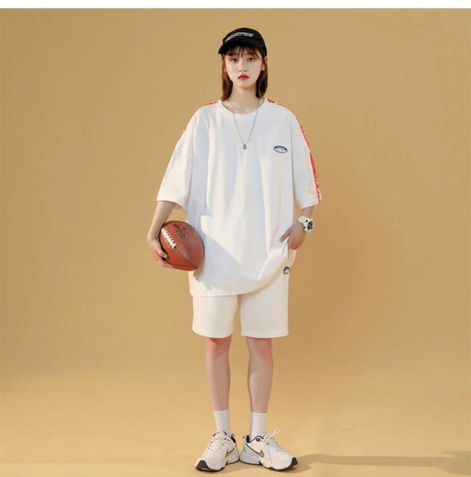 今季マストバイ カジュアル ルーズ 半袖Tシャツⅹパンツセット全2色ins-8197