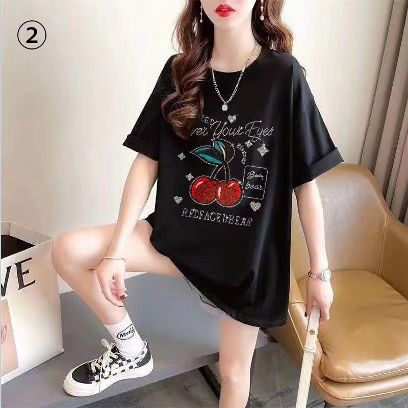 話題沸騰中 スウィート ファッション プリント 半袖Tシャツins-8517