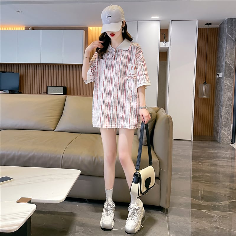 絶対流行 カジュアル プリント ゆったりトップス 半袖Tシャツ 全2色ins-8314