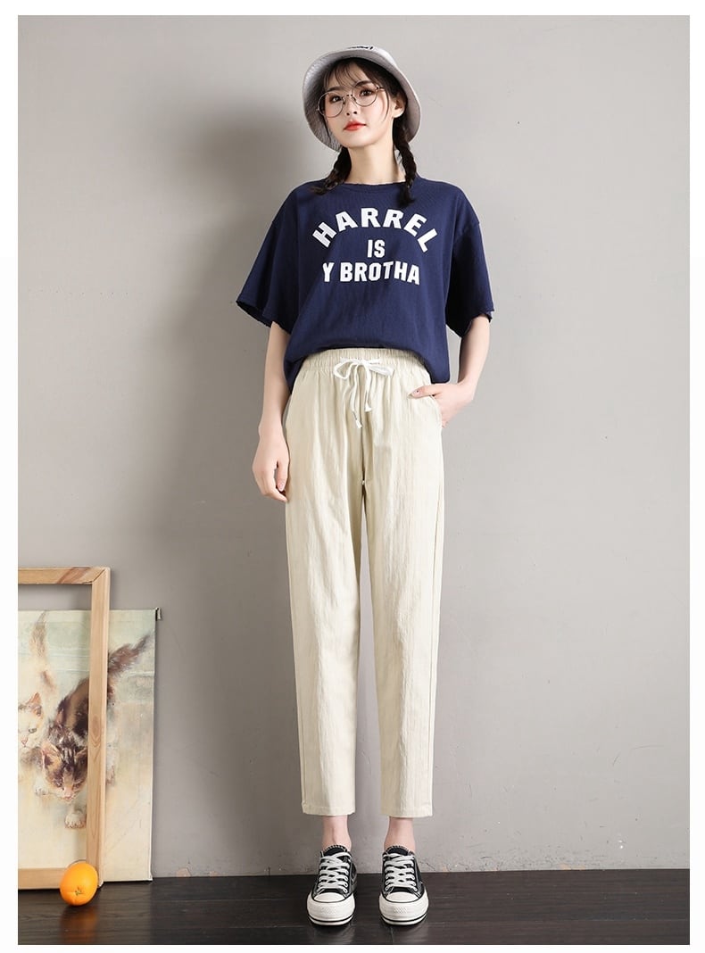 定番シンプル ファッション ゆったりパンツins-6541