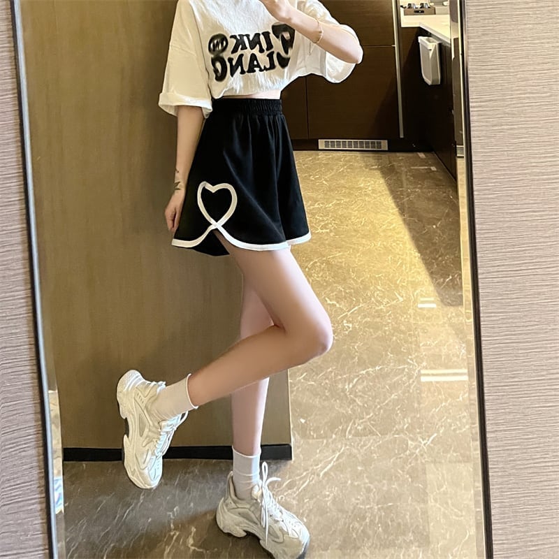 ゆったり感アップ カジュアル ハイウエスト パンツ ボトムスins-3563