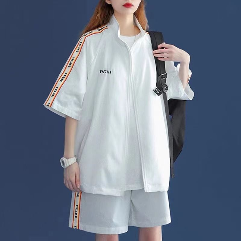 着回し力抜群 絶対流行 カジュアル 半袖Tシャツⅹパンツセットins-8191