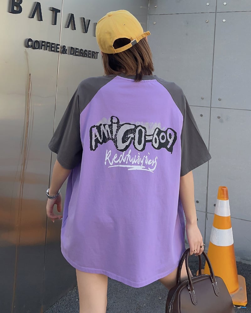 おすすめ 個性派 アルファベット プリントTシャツ ゆったり半袖ins-8114
