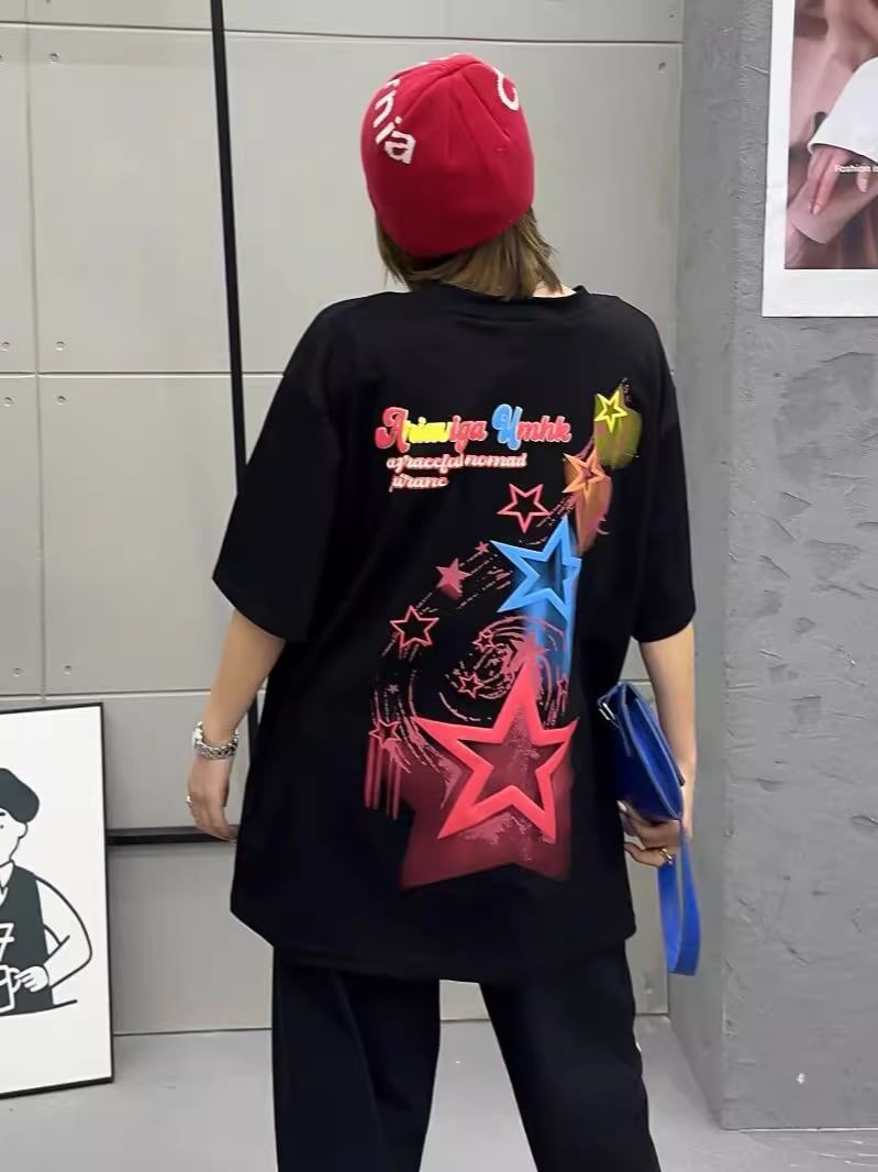 大好評 ファッション 個性派 半袖Tシャツins-8072