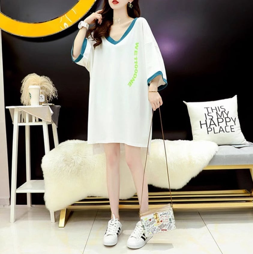 好感度UP 上質 アバンギャルド Vネック 半袖 Tシャツ 全3色ins-8070
