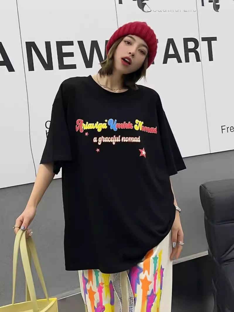 大好評 ファッション 個性派 半袖Tシャツins-8072