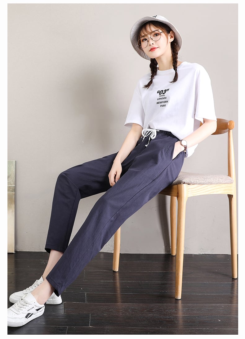 定番シンプル ファッション ゆったりパンツins-6541