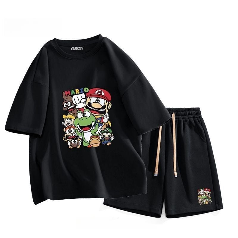 超人気 ファッション男女兼用 半袖Tシャツⅹパンツセット全6色ins-6593