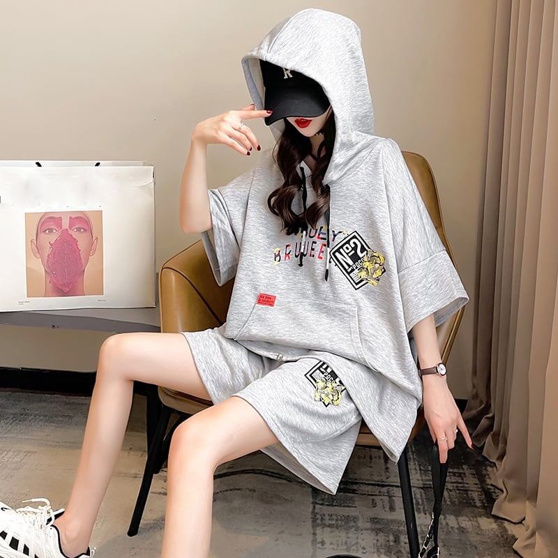 【半額!期間限定!!】ファッション 清涼感たっぷり 切り替え ブラウス+パンツ セットアップins-3144