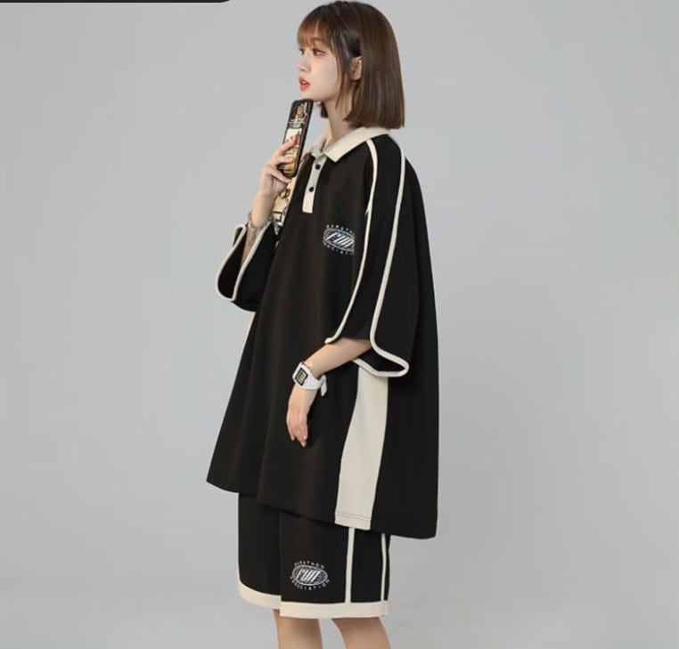 定番シンプル 絶対流行 半袖Tシャツⅹパンツセット 男女兼用ins-6538