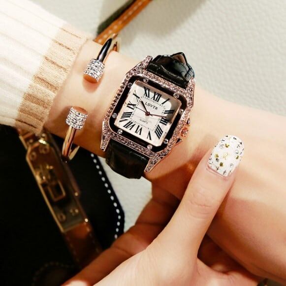 【小物】Insfashion好感度アップ ダイヤモンドを付けファッション腕時計 ins-863