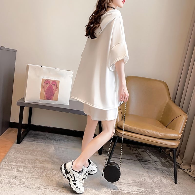 【半額!期間限定!!】ファッション 清涼感たっぷり 切り替え ブラウス+パンツ セットアップins-3144