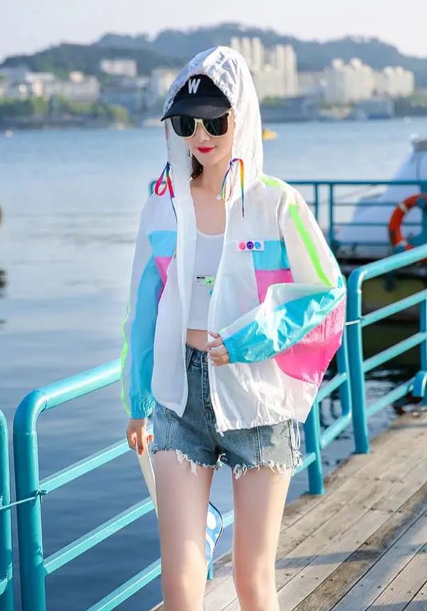 好感度UP ファッション  日焼け防止ウェア パーカーins-8139