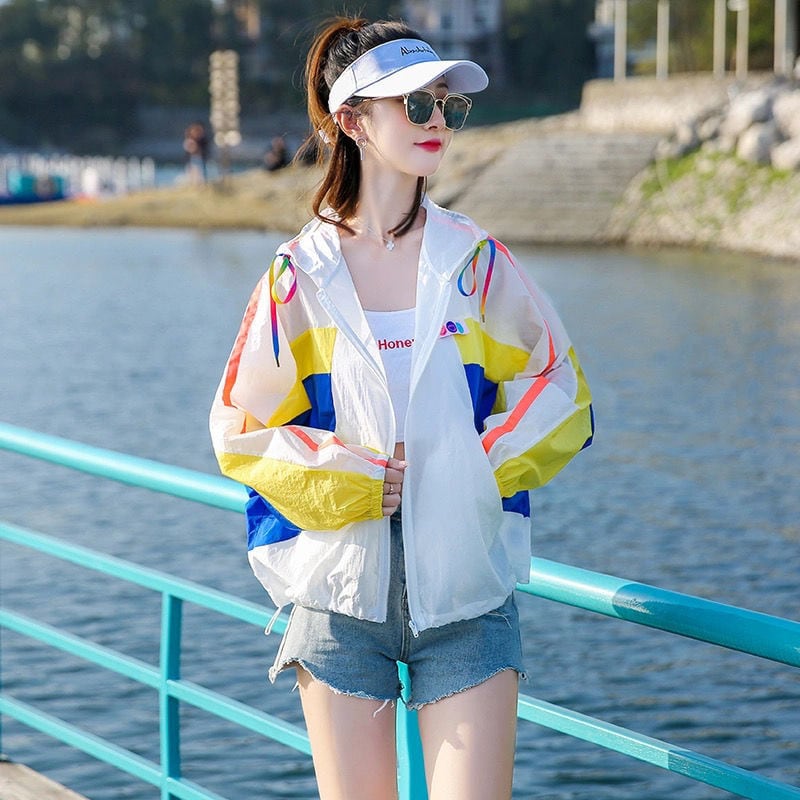 好感度UP ファッション 日焼け防止ウェア パーカーins-8139