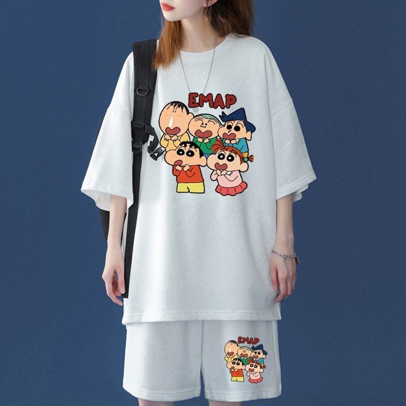 【ランキングNO.2】【半額セール】話題沸騰中 男女兼用 半袖Tシャツⅹパンツセット全4色ins-8063