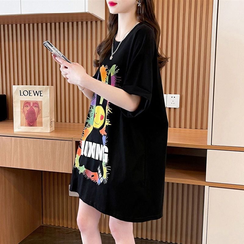 着回し力抜群 カジュアル キュート プリント 半袖Tシャツ全2色 ins-8550