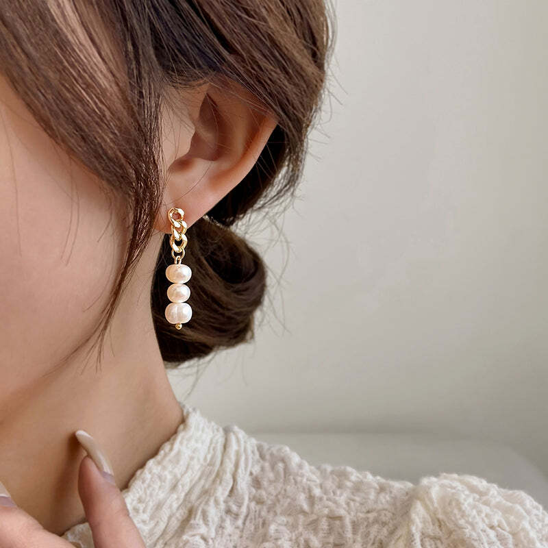 オシャレ度満点 清純甘くて女子力UP 気質溢れる チェーン イアリング アクセサリー<ins-2782>
