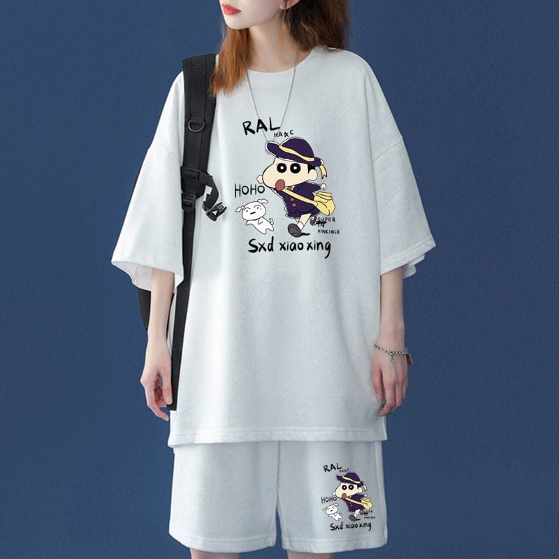 絶対欲しい シンプル 男女兼用 半袖Tシャツⅹパンツセットins-8137