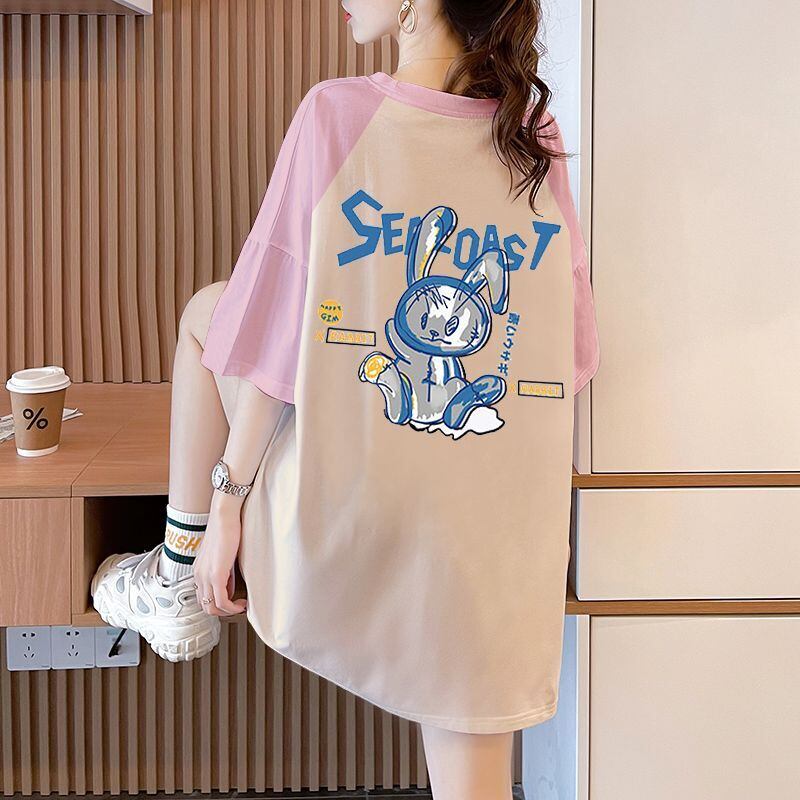 定番シンプル 4色選択可 プリント Tシャツ カットソーins-8274
