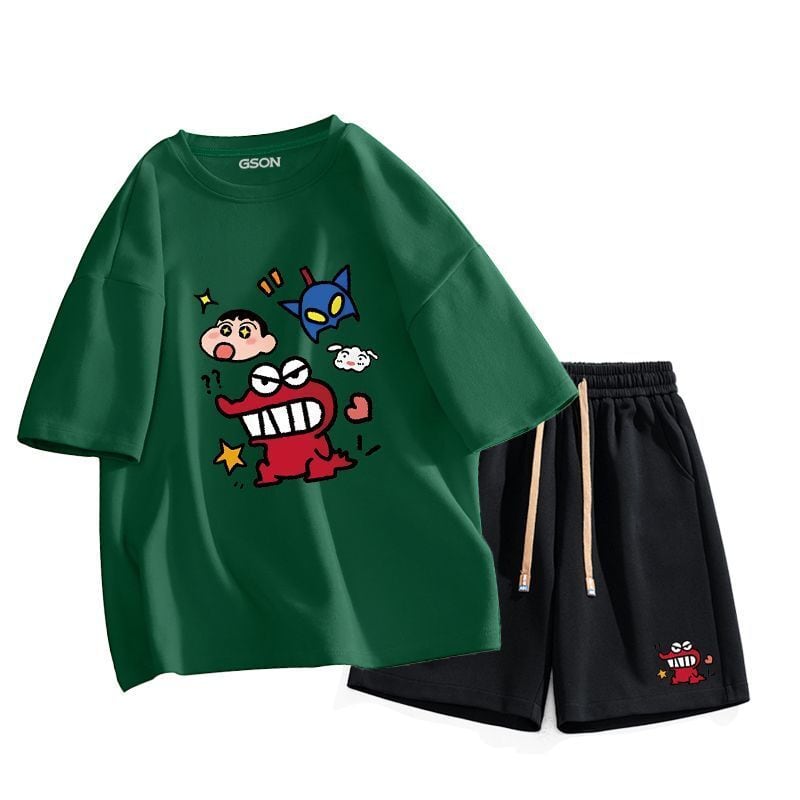 新商品 大活躍 簡潔 カジュアル 半袖Tシャツⅹパンツセットins-8109