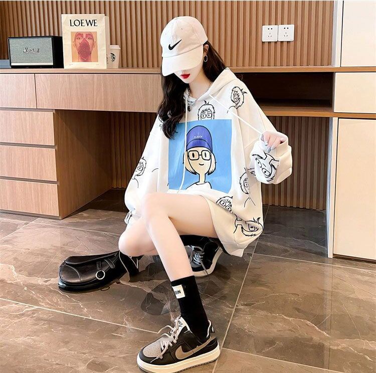 【店舗販促品】 美人度アップ プリント パーカー 全3色ins-4938