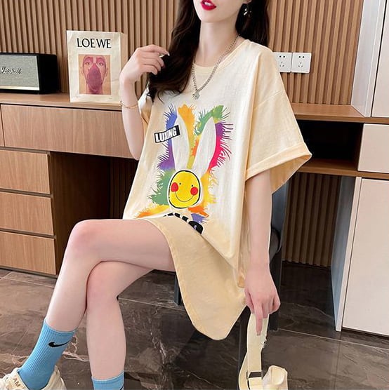 着回し力抜群 カジュアル キュート プリント 半袖Tシャツ全2色 ins-8550