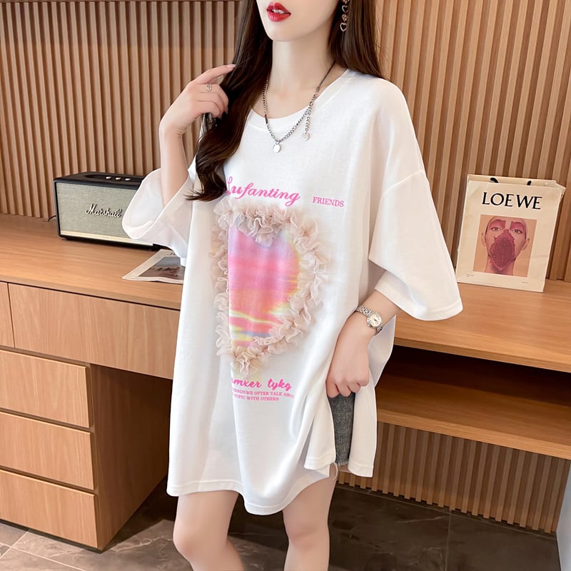 絶対欲しい ロゴ プリント ゆったり 3色半袖Tシャツins-8315