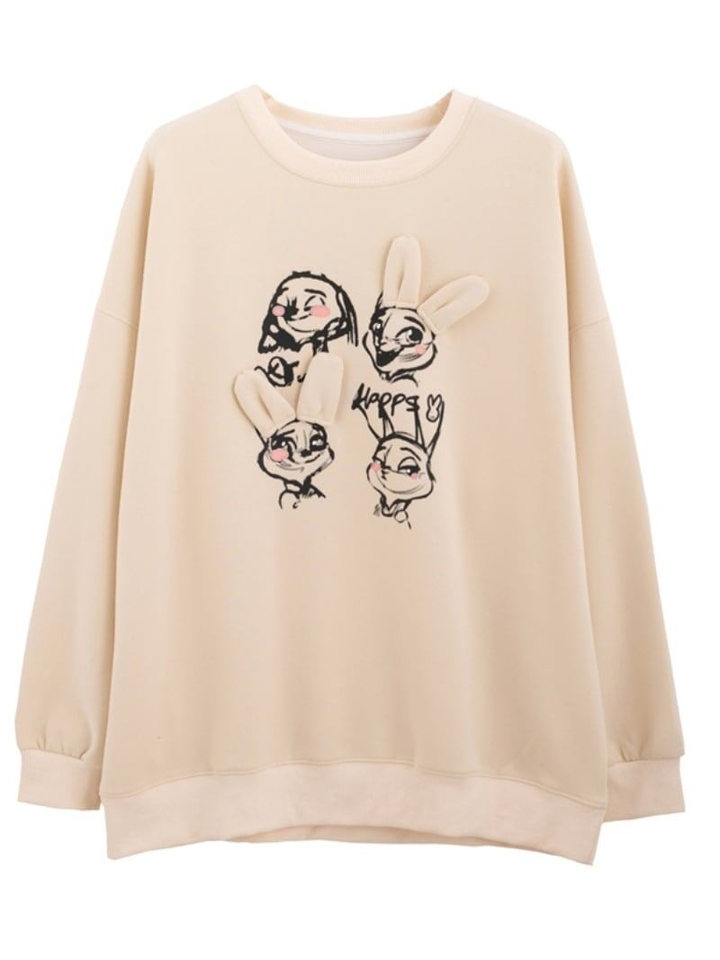 超人気 カジュアル ウサギちゃんデザイン スウェットins-4932