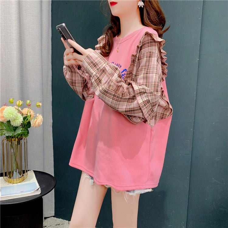 絶対欲しい ファッション 上質 フェイクレイヤード シャツins-6526