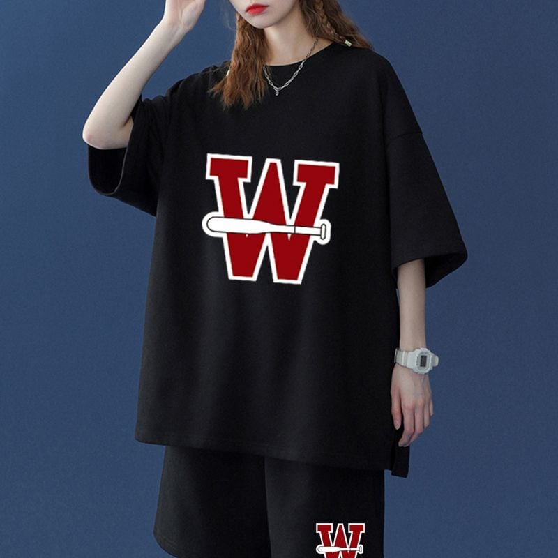 【半額セール】大好評 男女兼用 半袖Tシャツⅹパンツセット全4色ins-6540