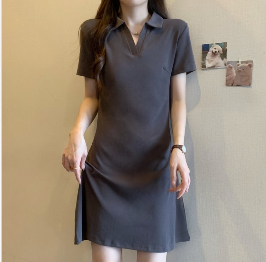 おすすめ ファッション シンプル カジュアル ワンピースins-8193