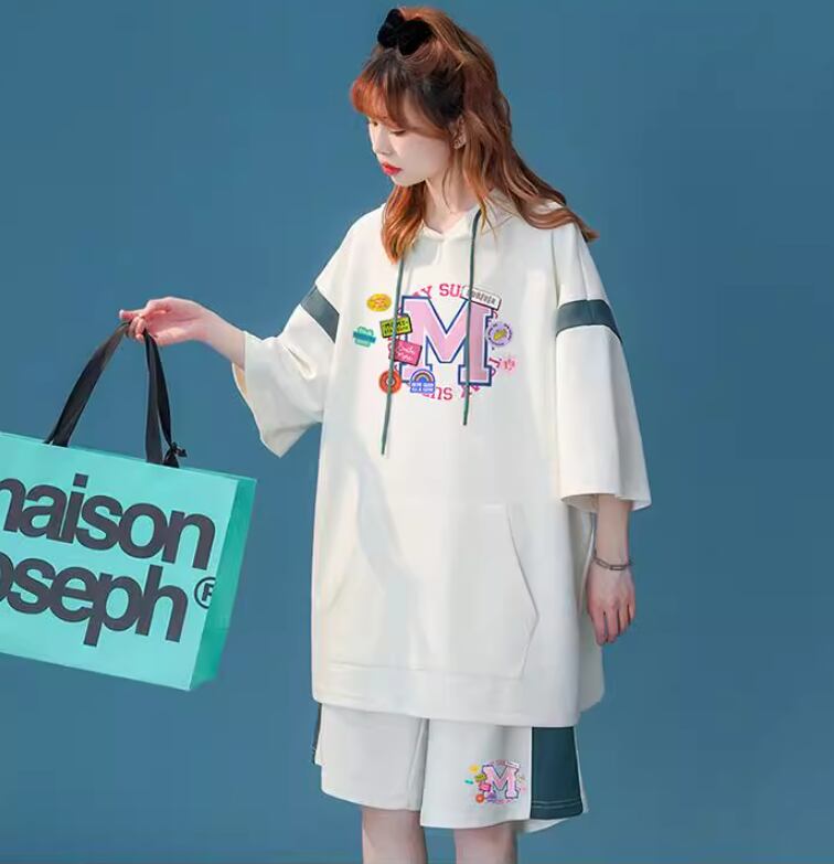 早い者勝ち 絶対流行 カジュアル 半袖Tシャツⅹパンツセットins-6534