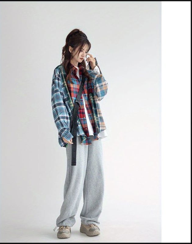 売り切れ必至 レトロ チェック柄 上質 シャツins-8080