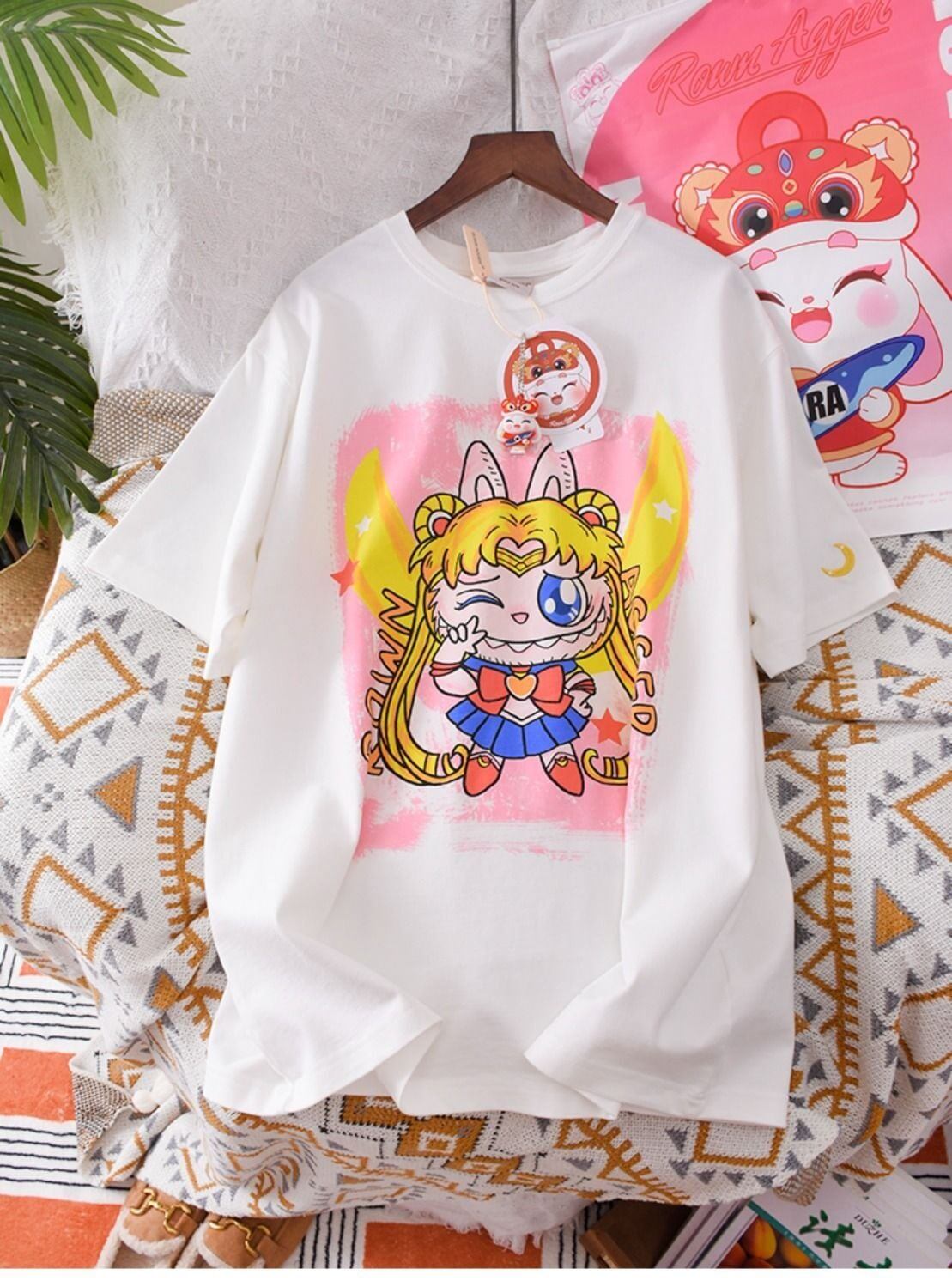 今季も大流行 刺ロゴ ゆったり ユニセックス 全3色 半袖 Tシャツ ins-4852
