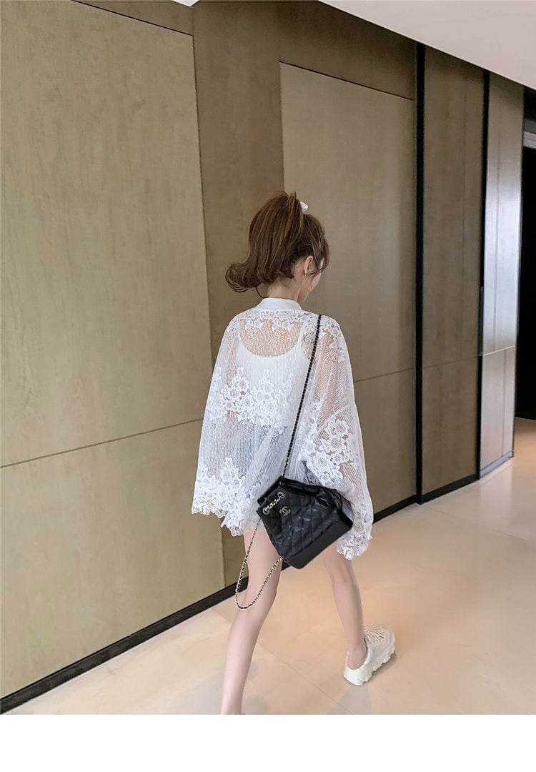 売り切れ必至 スウィート UVカット夏 長袖 薄手 透け感 日焼け止め ゆったり シャツins-4990