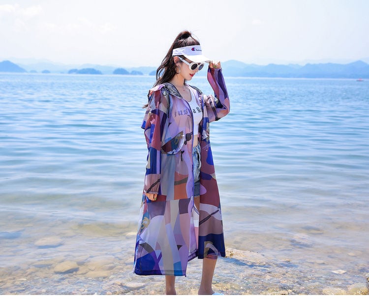 着回し力抜群 カジュアル UVカット夏 長袖 薄手 日焼け止め ゆったり パーカーins-8178