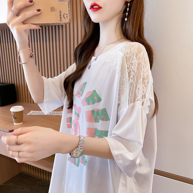 【半額!期間限定!!】美人度アップ ファッション スウィート 半袖シャツins-6632