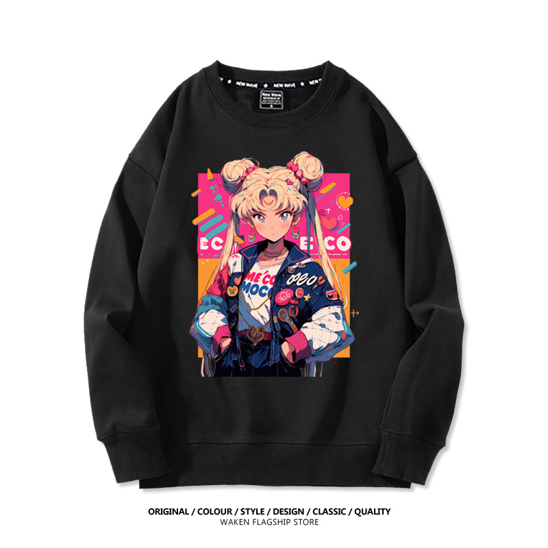 【裹起毛あり】合わせやすい ラウンドネックスウェット-A1963