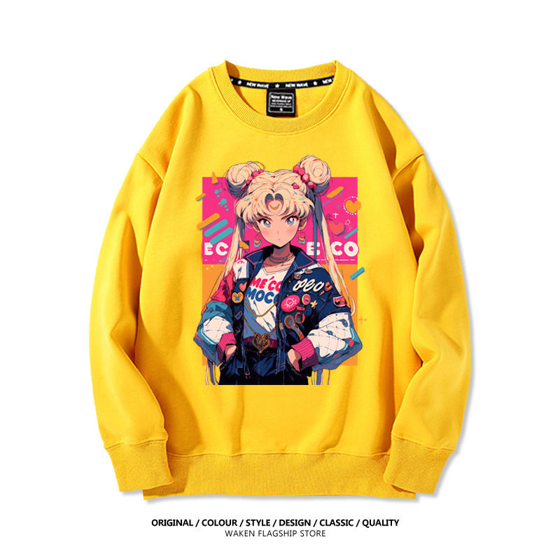 【裹起毛あり】合わせやすい ラウンドネックスウェット-A1963