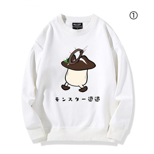 【裹起毛】ダンジョウ飯Xきのこ キャラクター  スウェット-A2047