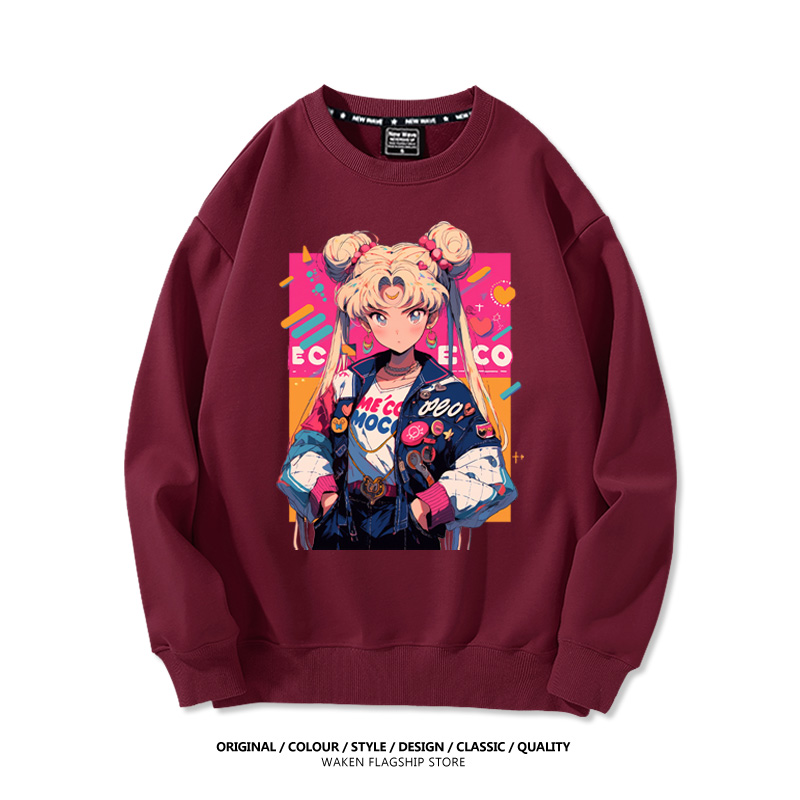 【裹起毛あり】合わせやすい ラウンドネックスウェット-A1963