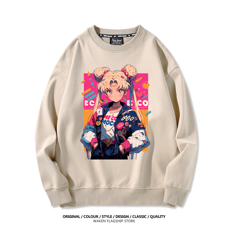 【裹起毛あり】合わせやすい ラウンドネックスウェット-A1963