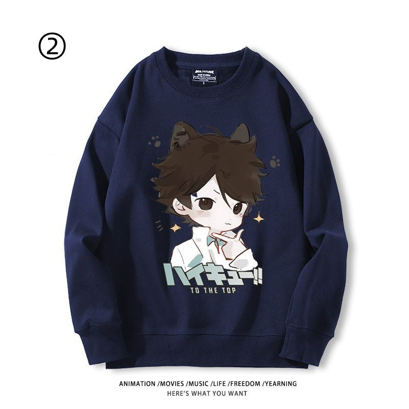 高級感  ラウンドネックスウェット-A1927