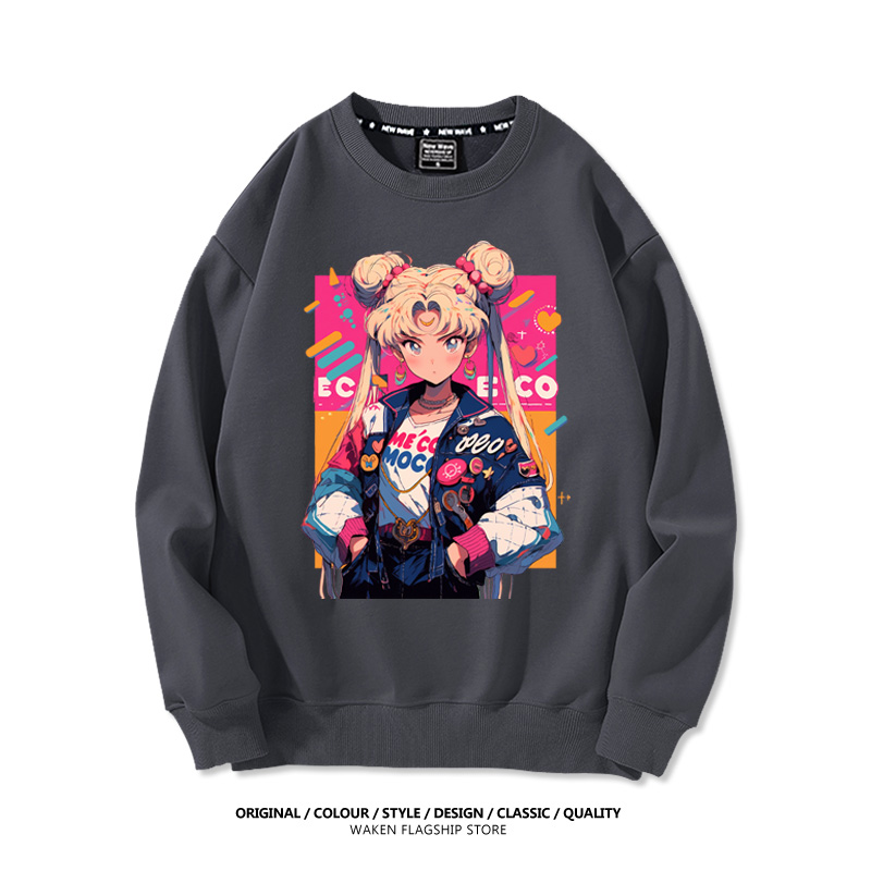 【裹起毛あり】合わせやすい ラウンドネックスウェット-A1963