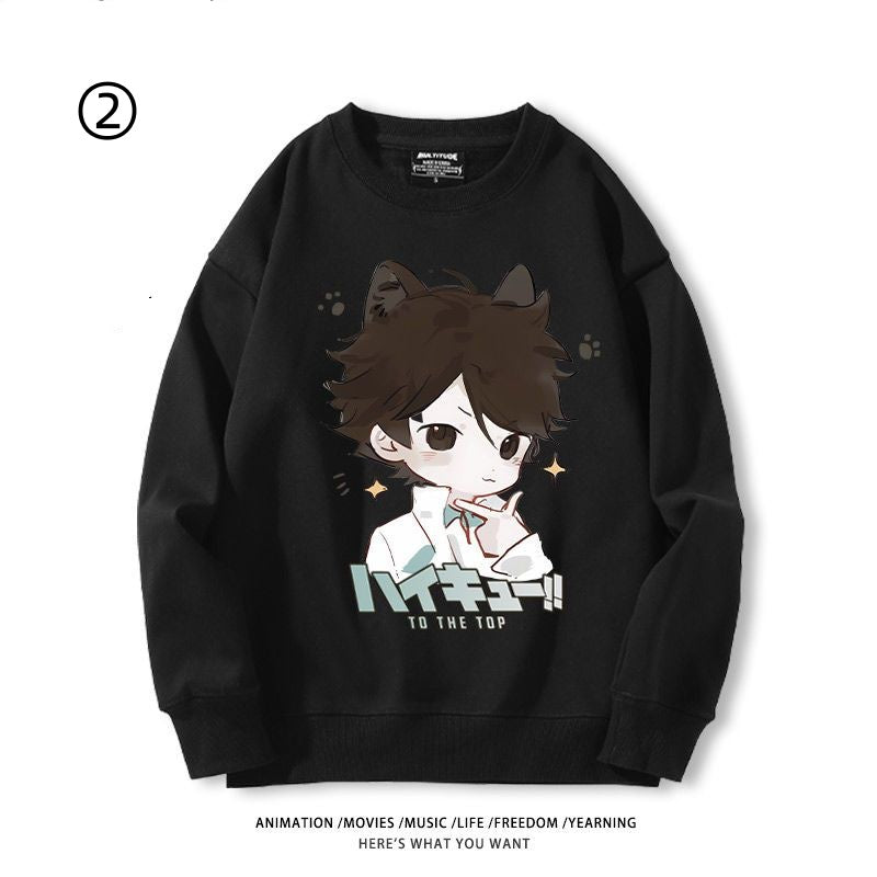 【裹起毛】高級感  ラウンドネックスウェット-A1971