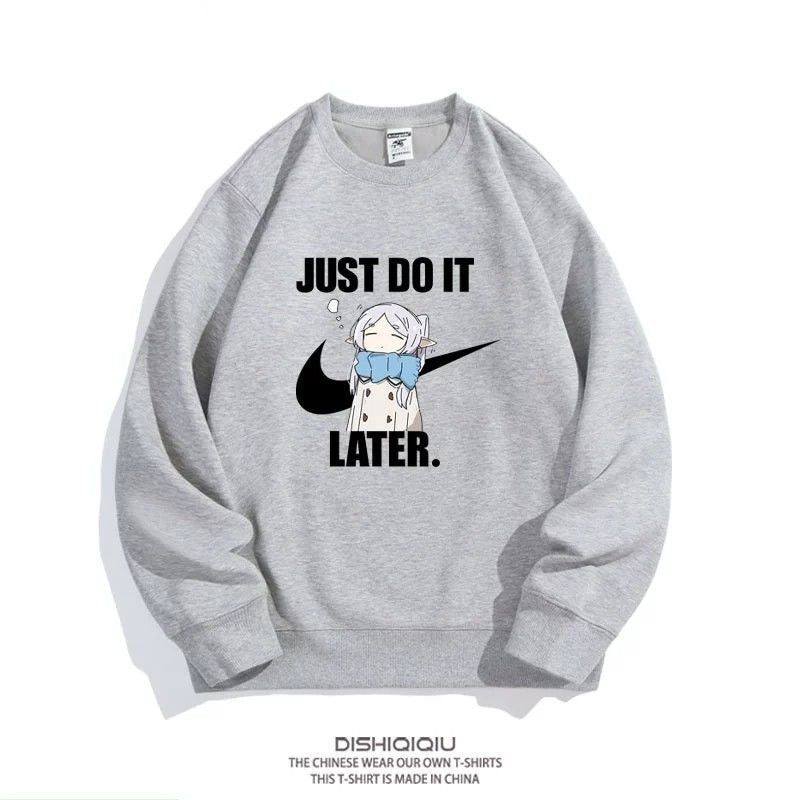 【裹起毛あり】質感のいい 葬送のフリーレン キャラクター ラウンドネックスウェット-A2005