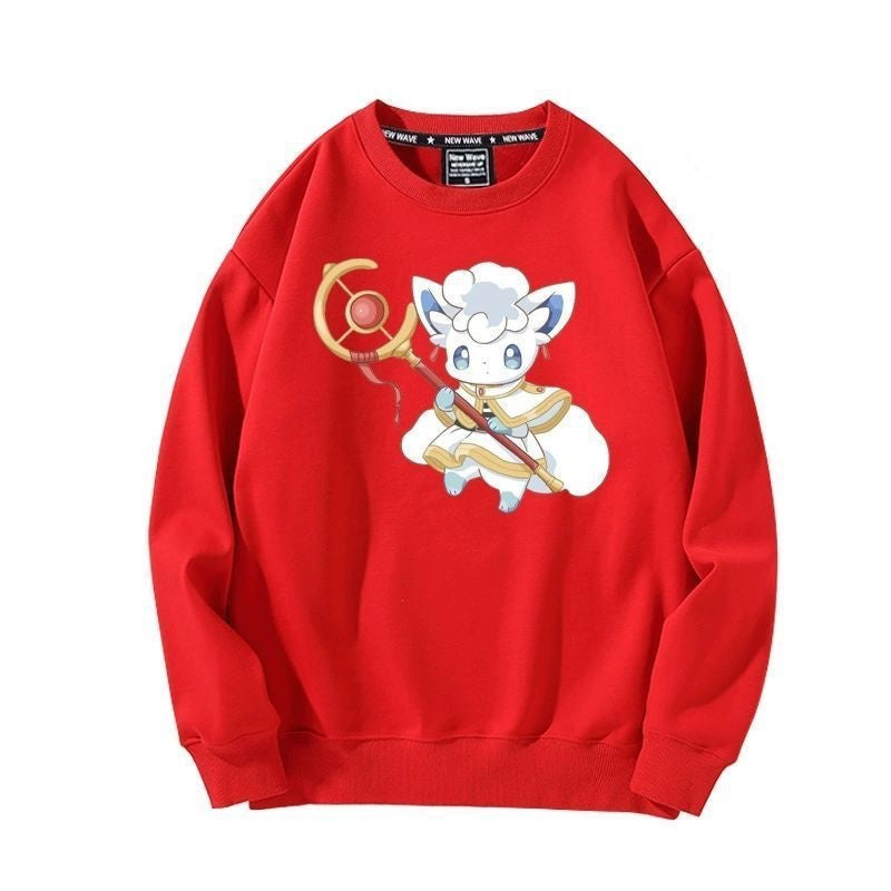 【裹起毛】 葬送のフリーレン キャラクター 魅力的 ラウンドネックスウェット-A2007