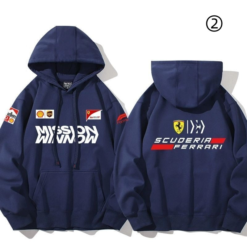 【裹起毛あり】大人の定番 売れ切れ必至 レーシングチーム  パーカー-A2039