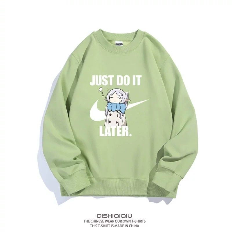 【裹起毛あり】質感のいい 葬送のフリーレン キャラクター ラウンドネックスウェット-A2005